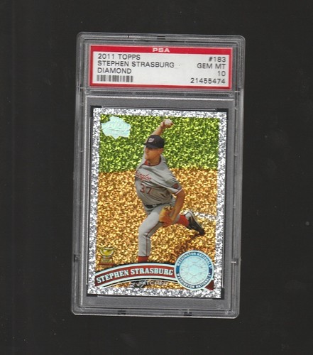 2011 Topps #183 Stephen Strasburg Diamond Anniversary SP PSA 10 Low Pop WS MVP