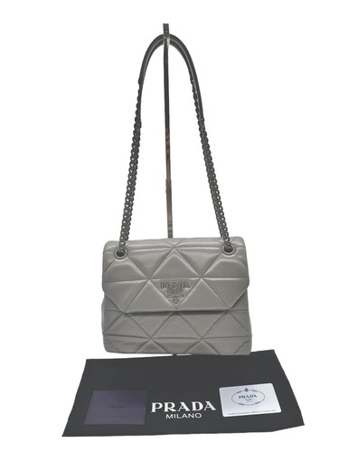 Bolso Prada Spectrum gris bolso de hombro bolso de mano cuero bolso de lujo bandolera - Imagen 16 de 16