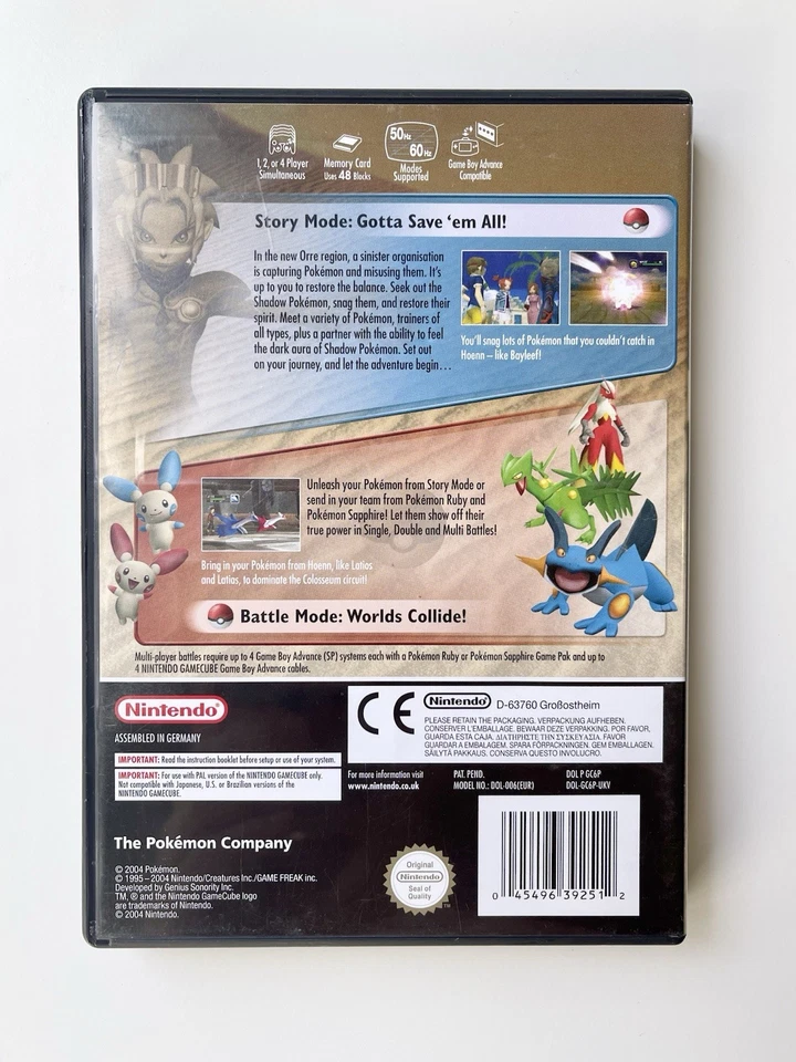 RARE 👀 Pokemon Colosseum And Box Ruby Sapphire Nintendo GameCube PAL Complete - Image 4 of 4