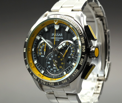 #ad N MINT SEIKO PULSAR VK63 X001 Chronograph 100m Quartz Men#x27;s Watch From JAPAN $149.90