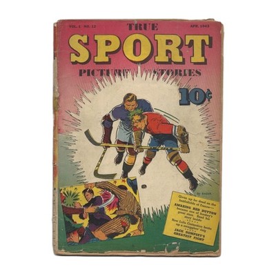 True Sport Picture Stories #12 (1943) Street & Smith Vintage Hockey Comic