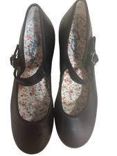 WOMEN'S CAPEZIO 3800 BLACK MARY JANE LEATHER TAP SHOES DANCE 10m