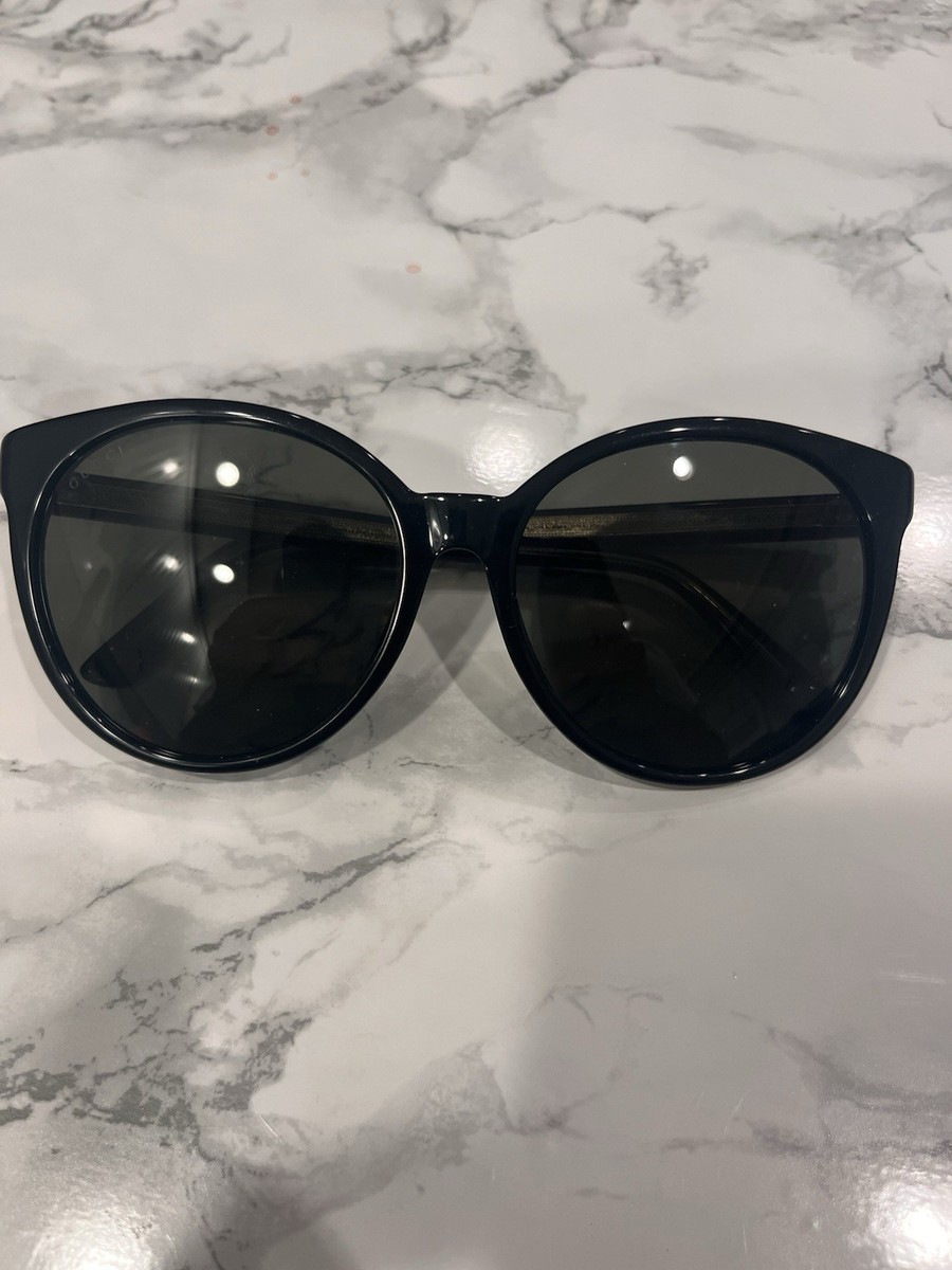 Gucci GG3833 Oversized Black Cat Eye Sunglasses Gold GG Logo  display picture 1