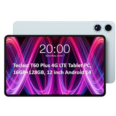 Teclast T60 Plus 12'' Tablet Android 14 16GB+128GB 4G LTE Dual SIM Helio G88