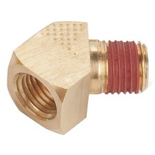 PARKER VS2214P-2-2 45 Street Elbow, Brass, 1/8 in, NPT 13Y850