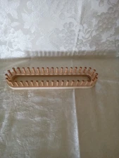 Wood Knitting Board Frame Loom Double Knit Rake 40 Pegs Oval 13.5" x 3"