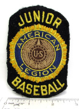 Vintage Junior Baseball American Legion Veterans Logo Jacket Patch League