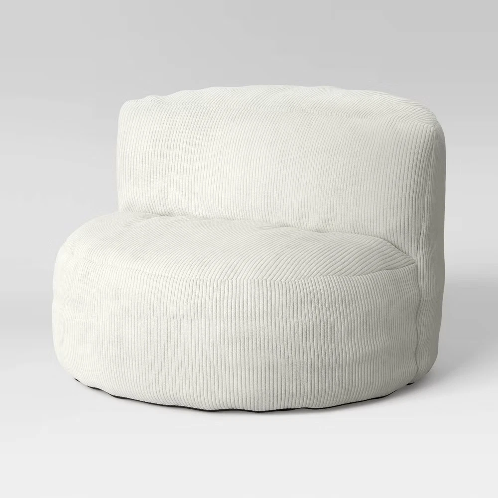 Corduroy Compressed Foam Dorm Chair Cream - Room Essentials Review