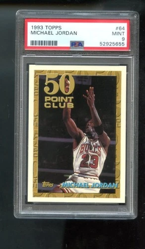 1993-94 Topps #64 Michael Jordan PSA 9 Graded Basketball Card 50 Point Club NBA