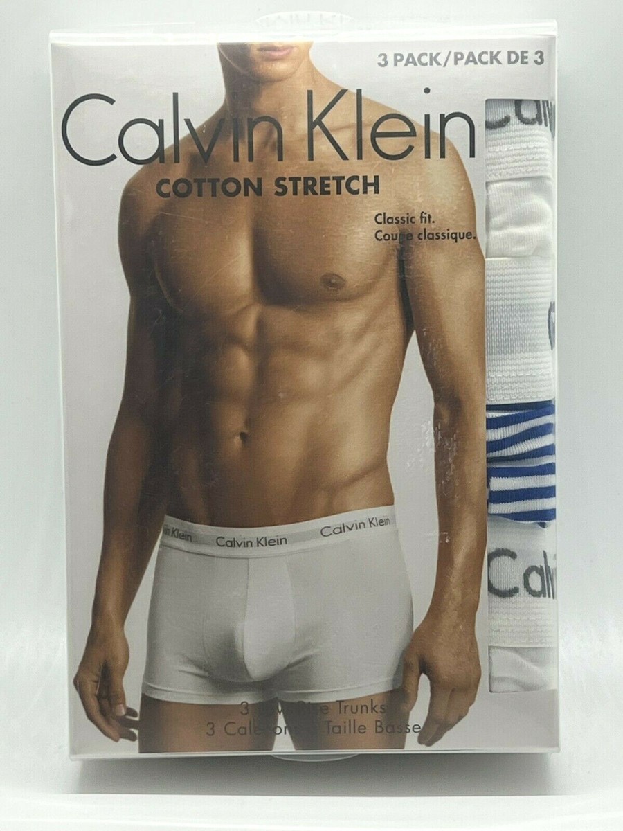 Calvin Klein Mens NU2664-167 Cotton Stretch Pack Low Rise Trunks