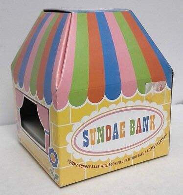 Mint Condition Ceramic FunTimes Ice Cream Sundae Bank in original box!