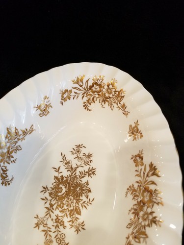 Minton H-5017 Gold Detailed Oval Serving Vegetable Bowl 10", Excellent - Picture 4 of 8