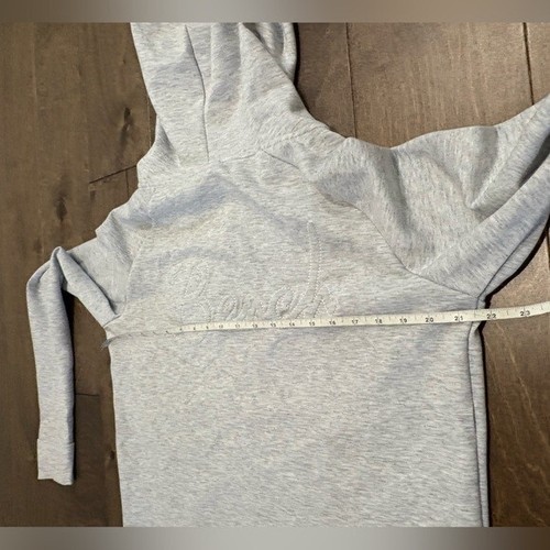 Bench Women's Gray Full Zip Long Sleeve Logo Stitched Hoodie, Size Small - Picture 5 of 6