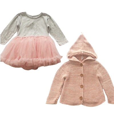 Carters Baby Girls Tutu Dress 6-9M Nordstrom Pink Cardigan