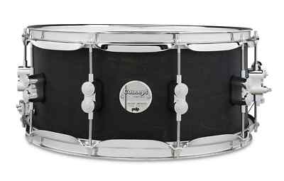 PDP BY DW SNAREDRUM Concept MAPLE 14x6,5'' Zoll Satin BLACK WAX  / Rullante Caja