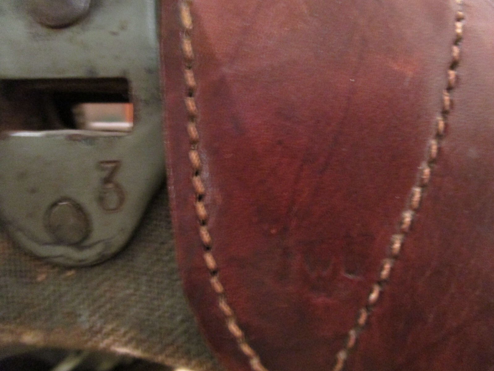 German Wehrmacht Saddle Cavalry WW2 WAA stamped w 2 Rare Leather