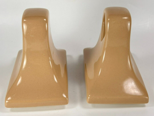 Piastrelle da recupero vintage in bagno accessori ceramica marrone chiaro lotto di 3 - Foto 8 di 18