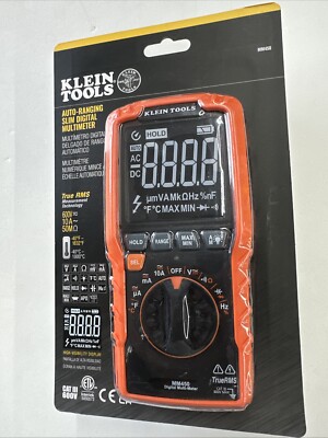 Klein Tools MM450 Slim Digital Multimeter, Reverse Contrast Display with Lead