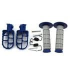 Throttle Handle Grips Footpegs For Yamaha PW50 PW80 TW200 TTR90 TTR90E Pit Bike