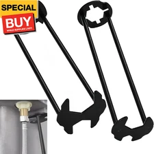 Multifunctional Basin Wrench, Carbon Steel Faucet Tool for Sink and Tight Spaces