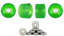 Bigfoot Longboard Wheels Stoneground Pathfinders 70mm 80a Green Abec 9 Bearings