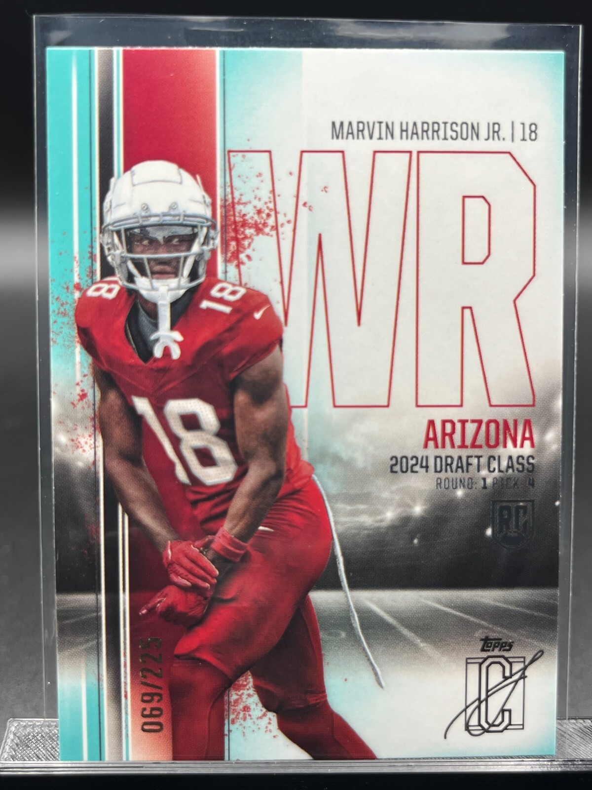 2024 Topps Signature Class Marvin Harrison Jr. #61 RC Aqua 69/225