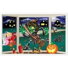 Halloween Crashing Witch Insta-View Witch 38" x 62" Plastic Halloween Decoration