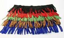 Fringe - Genuine Suede Leather Trim 4" - Three 12" lengths - Lots of Colors 