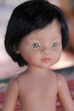 Paola Reina Amigas Pajamas BALBINO black hair Doll 32 cm12.5" with Vanilla Sce~A