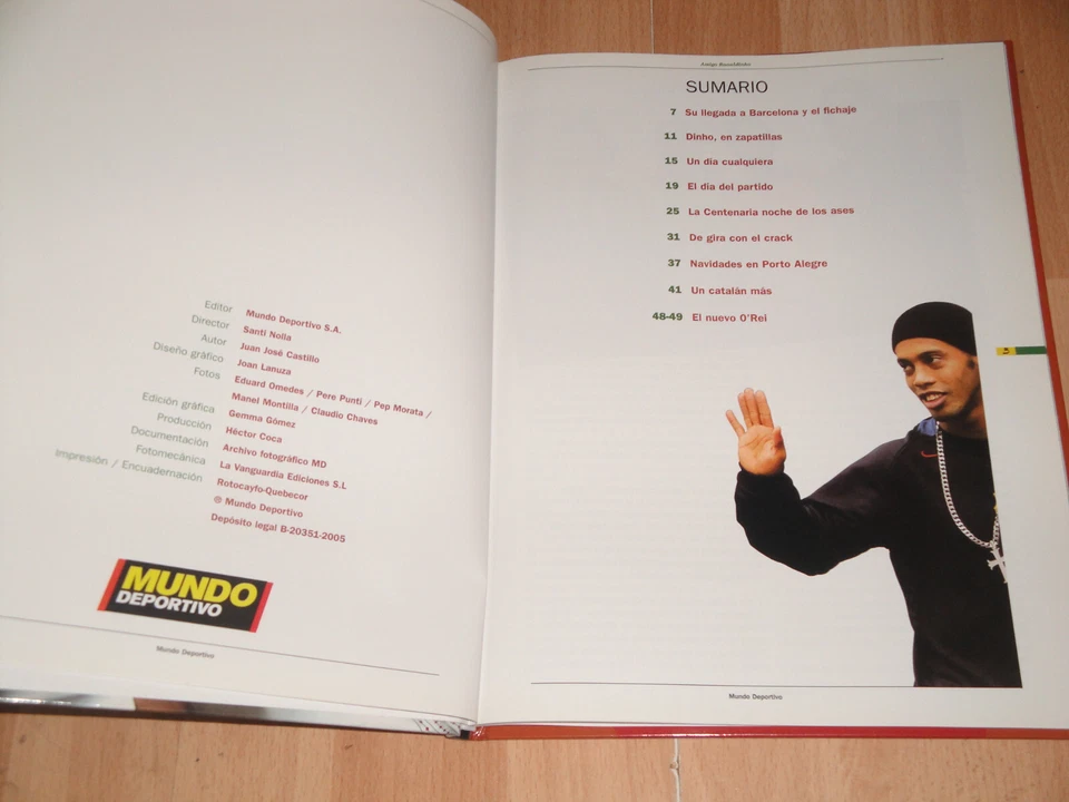 AMIGO RONALDINHO LIBRO DEL BARÇA F. C. BARCELONA A COLOR EN ESPAÑOL BUEN ESTADO - Imagen 2 de 3