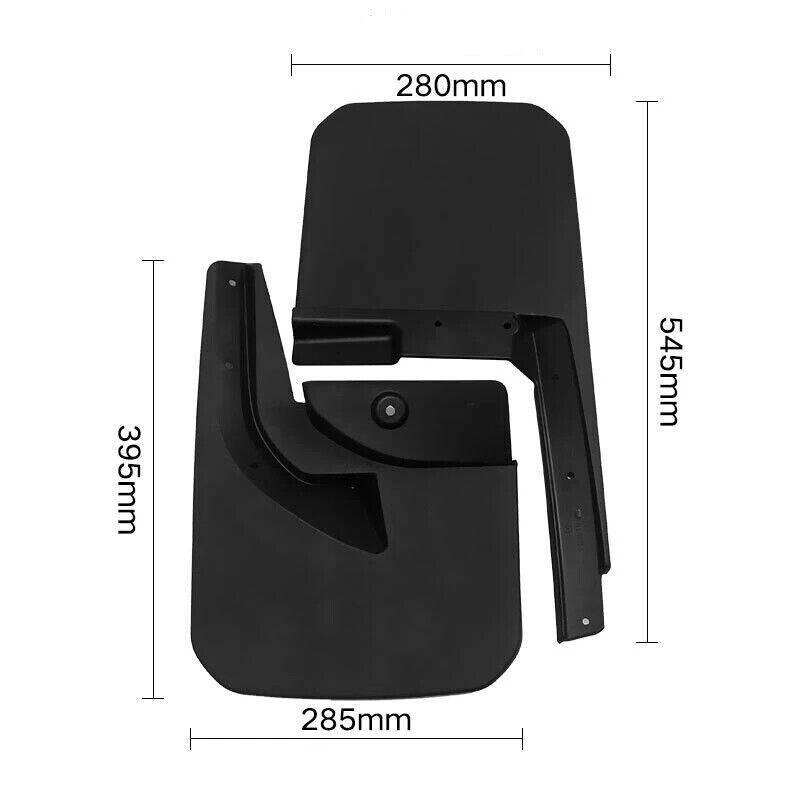 4-Piece Mud Flap Set For 2019-2022 Jeep Wrangler JL/JLU - Front & Rear Splash Guards