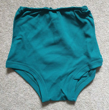 Vintage 1960s School Girl's Bottle Green Nylon Panties Knickers Briefs Age 9-11