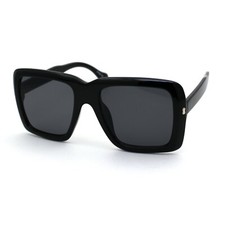 Womens Thick Plastic Mobster Nerd Geeky Retro Sunglasses