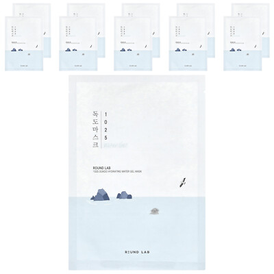 1025 Dokdo Hydrating Water Gel Beauty Mask, 10 Sheets, 1.01 fl oz (30 ml) Each