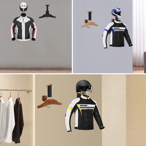 Wall Mount Helmet Holder, Wall Mount Holder for Motorcycle Helmet Clothing