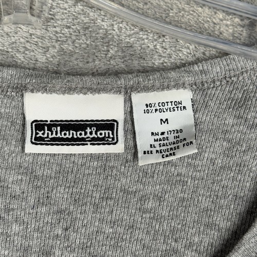 Xhilaration Shirt Junior Medium Heather Gray Dragonfly Crop Top Casual Retro Y2K - Picture 7 of 9