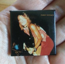 Vintage ~ The LEGEND Randy Rhoads ~ Ozzy Tour Concert Badge Pinback Square PIN