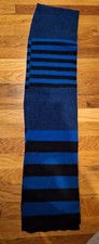 MACKIE Szal Czysty Nowy Wełniany Pasiasty Granatowy. Używany