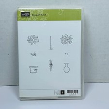 Stampin Up - Bouquet Bunch Cling Mount Stamp Set - NIP