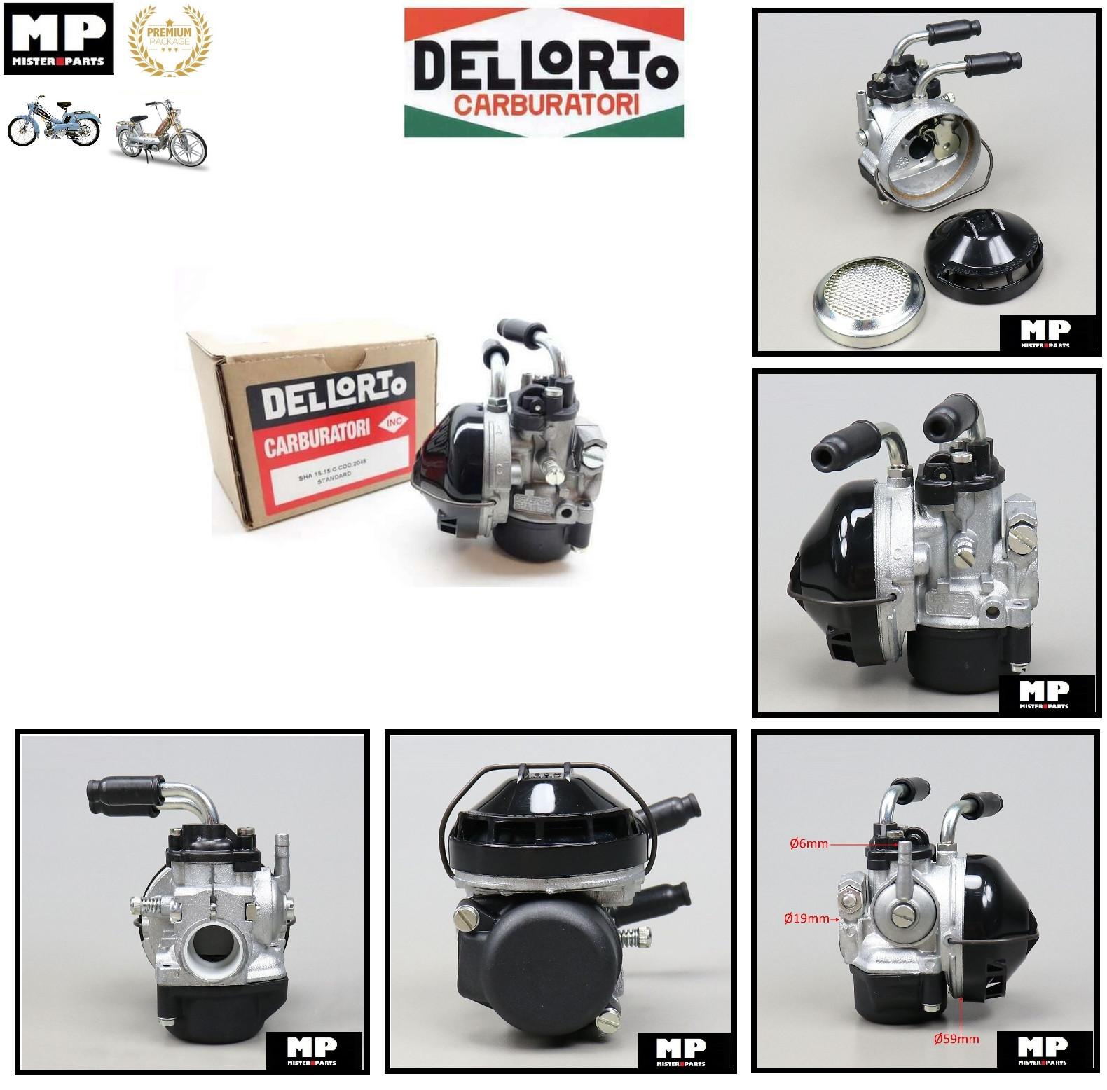 Carburateur 15 Dellorto haute performance pour optimiser l'admission MBK 51