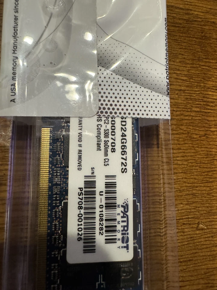 Patriot Memory 4 GB DIMM 667 MHz DDR2 SDRAM Memory (PSD24G6672) SODIMM - Image 2 of 3