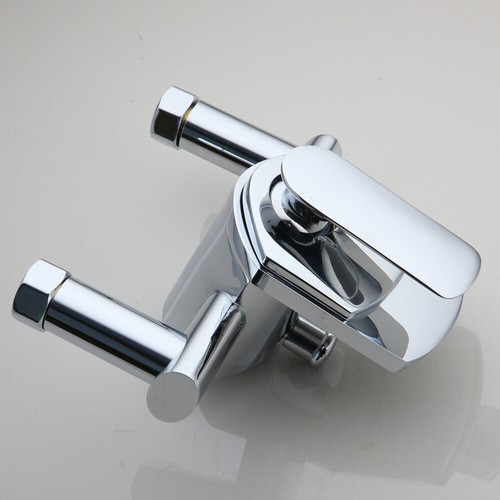 Chrome Rainfall Wall Mount Bathroom Bathtub Hand Shower Mixer Tub Taps Faucet - Foto 5 di 12