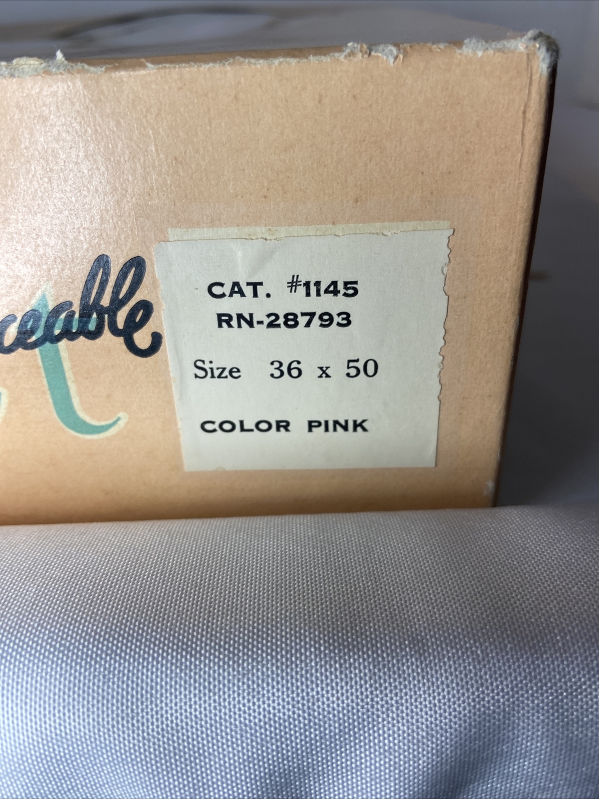 Baby Blanket Embraceable Vintage Pink Baby Crib Blanket Rayon/Nylon/Satin 36x50