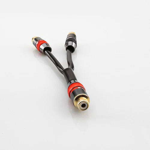 HiFi 3ft RCA Y Splitter Audio Jack Cable Adapter Female to 2 RCA Male Connectors - Picture 5 of 7