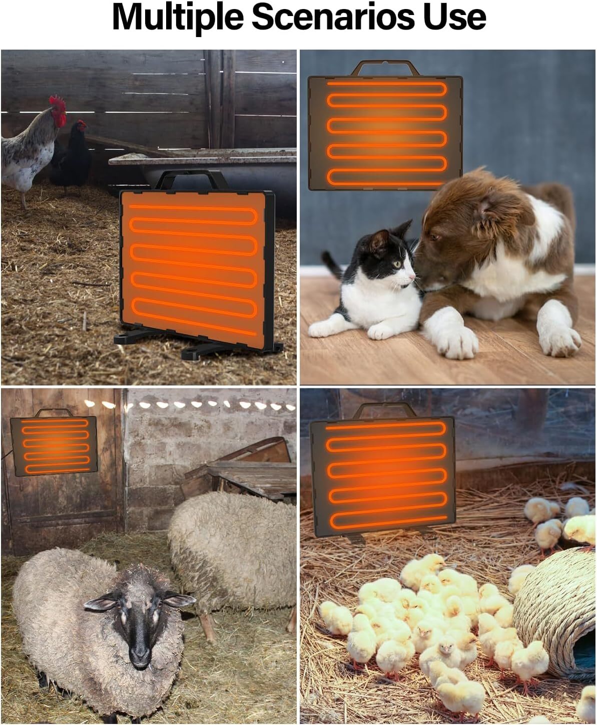 140 Watts Chicken Coop Heater Aluminum Radiant Heating Levels+Nesting