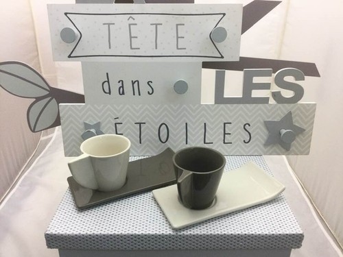 Lot De 2 Tasses Signées Pablo SANGUINO – Taureau Toledo, Blanc, Superbe état