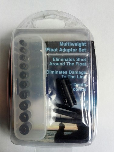 Multiweight Float Adaptor plus 20 black carp coarse Fishing floats gift set 2 - Picture 2 of 8