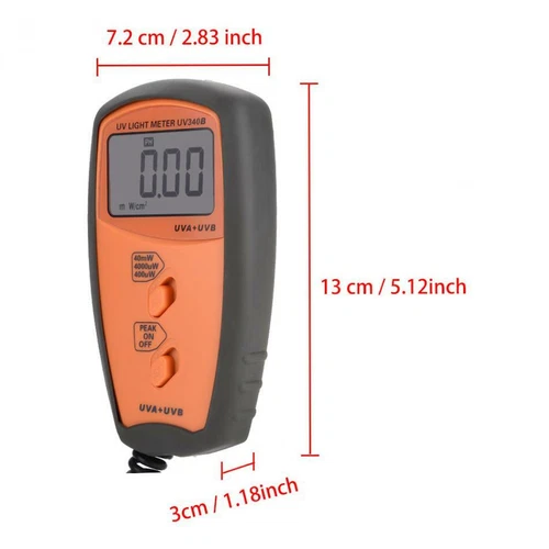 UVA UVB Meter UV Light Meter Radiometer Intensity Tester Measurement 0~40mW/c㎡ - Picture 8 of 10