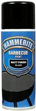 Hammerite  High Heat  BBQ Paint Matt Black Resists Temp upto 600C  400ml Aero