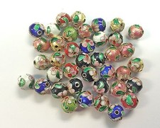 Sale 100 New 10mm Handmade Mix Cloisonne Beads